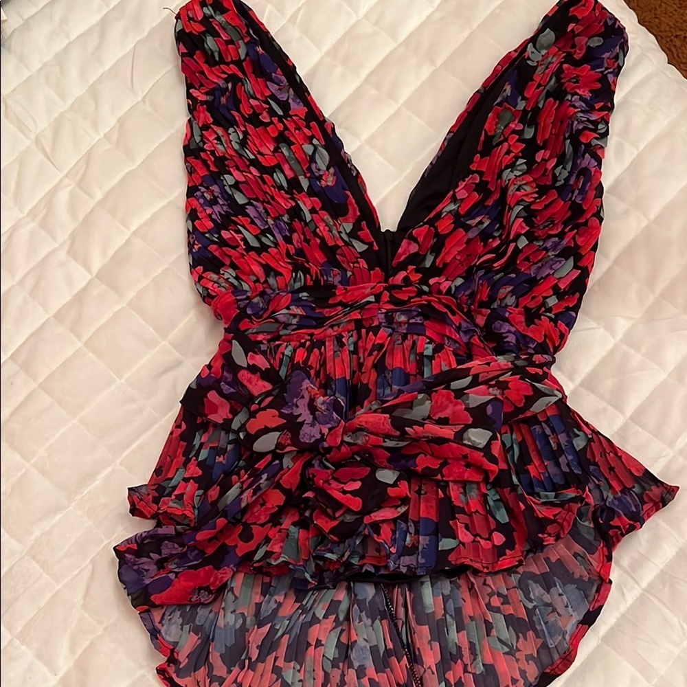 Dee Elly Sleeveless Floral Blouse|Size M